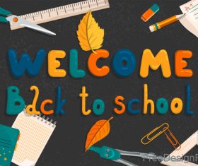 Back to school cartoon styles design vector 01