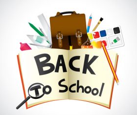 Back to school design with white background vector 02