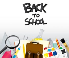 Back to school design with white background vector 03