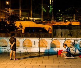 Bangkok Thailand street night market scenery Stock Photo 06
