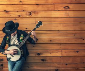 Banjo Musician Stock Photo