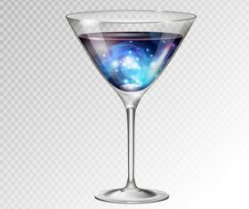 Beautiful cocktail with glass cup vectors 05