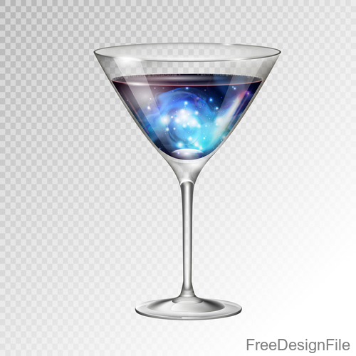 Beautiful cocktail with glass cup vectors 05