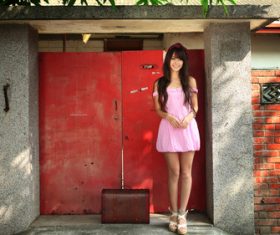 Beautiful girl going home Stock Photo