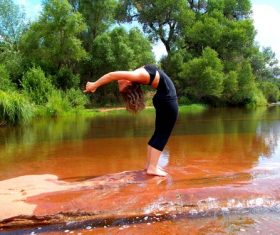 Beautiful yoga movements Stock Photo 03