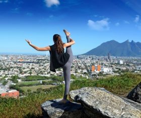 Beautiful yoga movements Stock Photo 11