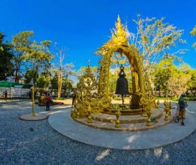 Beautifully carved Buddhist architecture Stock Photo 07