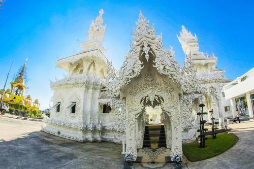 Beautifully carved Buddhist architecture Stock Photo 09