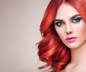 Beauty fashion model girl with colorful dyed hair Stock Photo 03