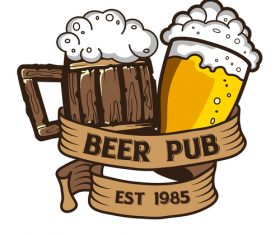 Beer label vintage design vector