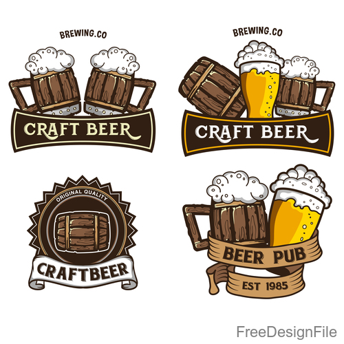 Beer labels set vector