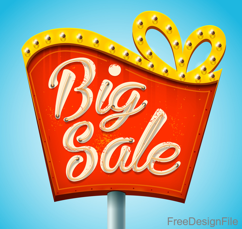 Big sale billboard design vector