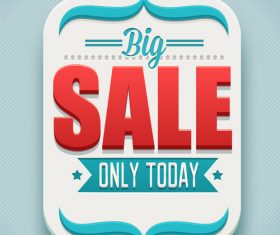 Big sale retro tag vector material 01