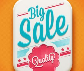 Big sale retro tag vector material 02