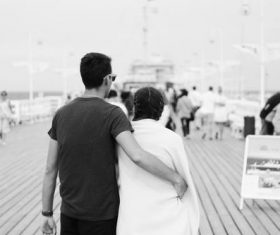 Black and white photography couple Stock Photo 01