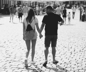 Black and white photography couple Stock Photo 03