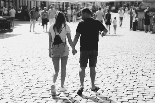 Black and white photography couple Stock Photo 03