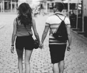 Black and white photography couple Stock Photo 05
