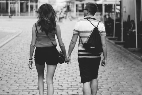 Black and white photography couple Stock Photo 05