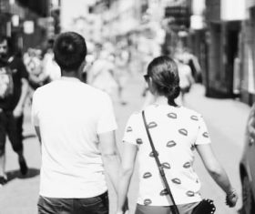 Black and white photography couple Stock Photo 06
