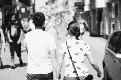 Black and white photography couple Stock Photo 06