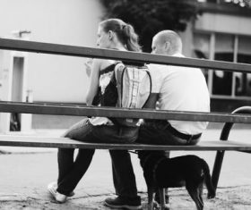 Black and white photography couple Stock Photo 08