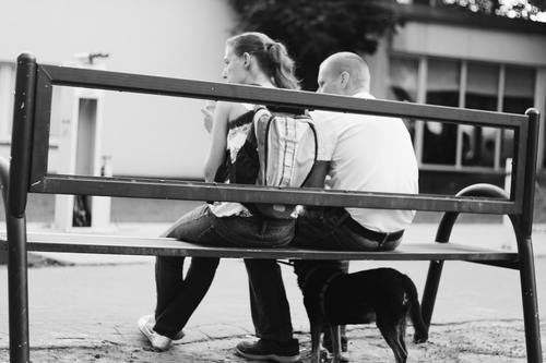 Black and white photography couple Stock Photo 08