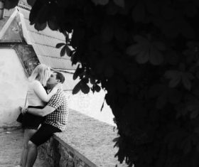 Black and white photography couple Stock Photo 09