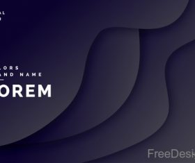 Black overlap wave background vector