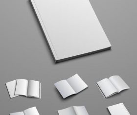 Blank book template vectors 03