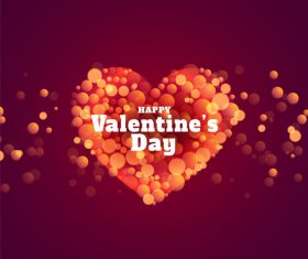 Bokeh valentines day background vector design