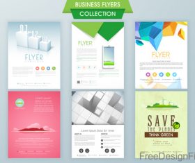 Business flyer with poster modern design vector template 01