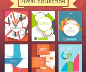 Business flyer with poster modern design vector template 03