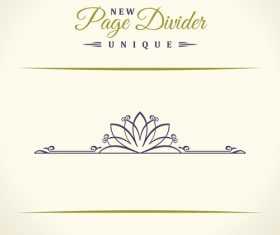 Calligraphic page divider vintage ornaments vector 01