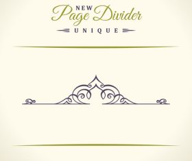 Calligraphic page divider vintage ornaments vector 02