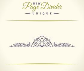 Calligraphic page divider vintage ornaments vector 04