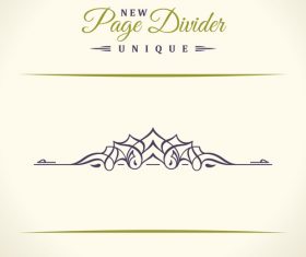 Calligraphic page divider vintage ornaments vector 06
