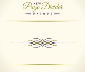 Calligraphic page divider vintage ornaments vector 08