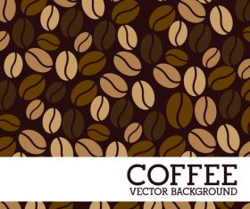 Coffee beans background design vector material