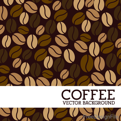 Coffee beans background design vector material