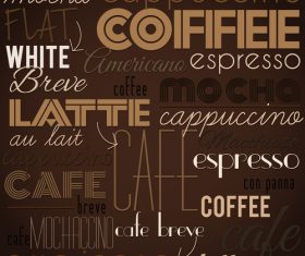 Coffee fashion art background vector design 01