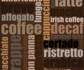 Coffee fashion art background vector design 02