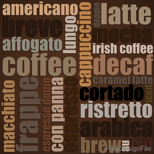 Coffee fashion art background vector design 02