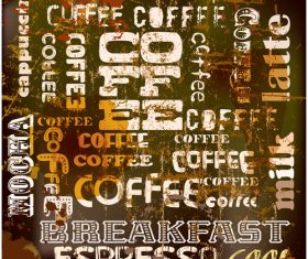 Coffee fashion art background vector design 03