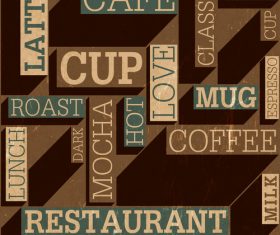 Coffee fashion art background vector design 04