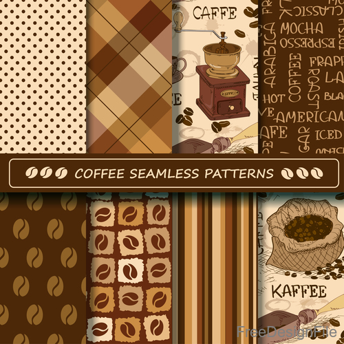 Coffee seamless pattern vintage vectors 01
