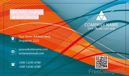 Company business card abstract styles vectors 01