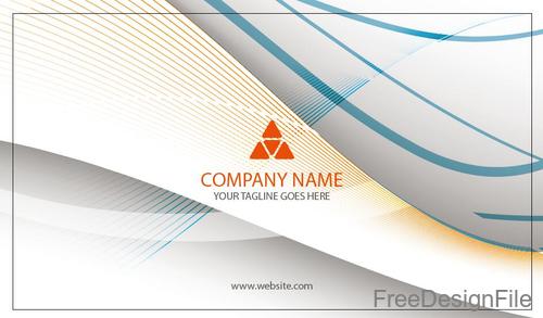Company business card abstract styles vectors 02