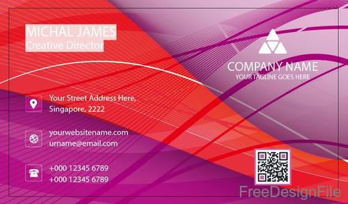 Company business card abstract styles vectors 03