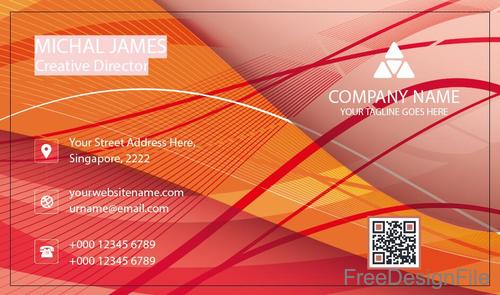Company business card abstract styles vectors 05